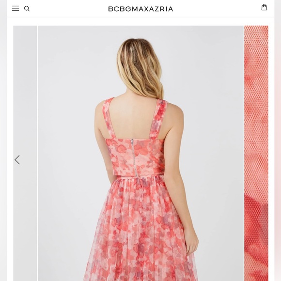 BCBGMAXAZRIA COLETTE TULLE CROP TOP & SKIRT - Picture 3 of 10